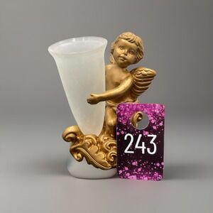 KB Cherub Holding Small Vase New